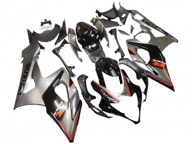2005-2006 Silver Black Red Suzuki GSXR 1000 Motorcycle Fairing