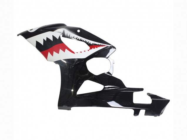 2005-2006 Glossy Black Red White Shark Suzuki GSXR 1000 Motorcycle Fairings