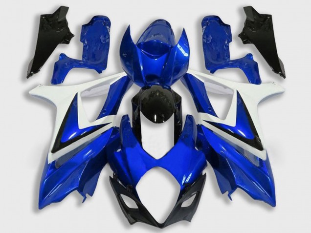 2007-2008 White Blue Black Suzuki GSXR 1000 Motorcycle Fairing
