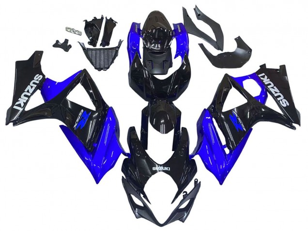 2007-2008 Blue Glossy Black Suzuki GSXR 1000 Motorcycle Fairing Kits