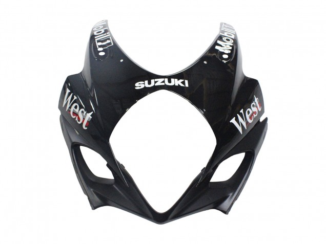 2007-2008 Glossy Black White West Suzuki GSXR 1000 Motorcycle Fairings