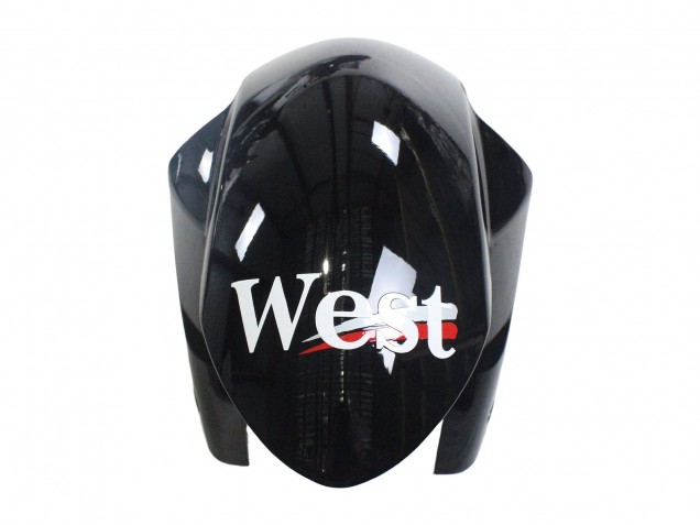 2007-2008 Glossy Black White West Suzuki GSXR 1000 Motorcycle Fairings