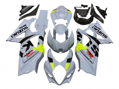 2007-2008 Light Grey Green Black Suzuki GSXR 1000 Motorcycle Fairings