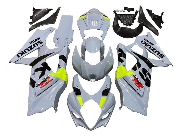2007-2008 Light Grey Green Black Suzuki GSXR 1000 Motorcycle Fairings