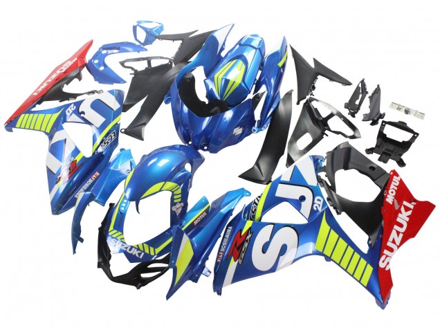 2009-2016 Light Blue Green Red Motul Suzuki GSXR 1000 Motorcycle Fairings