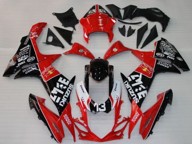2009-2016 Red Black White 13 Suzuki GSXR 1000 Motorcycle Fairings