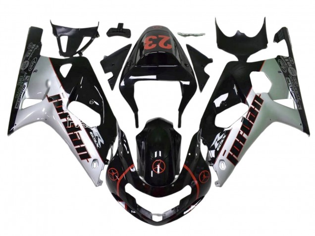 2009-2016 Glossy Black White Red Jordan 23 Suzuki GSXR 1000 Motorcycle Fairings
