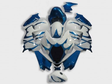 1996-2007 White Dark Blue Suzuki GSXR 1300 Hayabusa Motorcycle Fairings