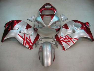 1996-2007 Silver Red Hayabusa Suzuki GSXR 1300 Hayabusa Motorcycle Fairings