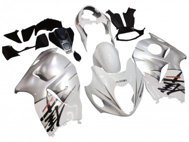 1996-2007 White Silver Hayabusa Suzuki GSXR 1300 Hayabusa Motorcycle Fairings