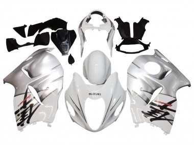 1996-2007 White Silver Hayabusa Suzuki GSXR 1300 Hayabusa Motorcycle Fairings