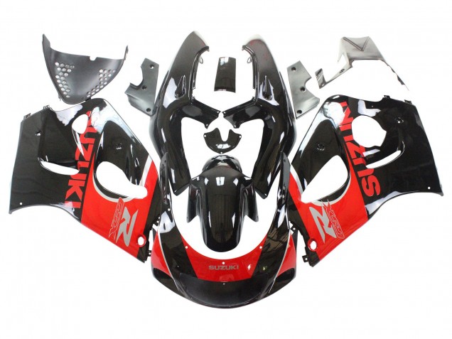 1996-2000 Black Red Suzuki GSXR 600 / GSXR 750 Motorcycle Fairings