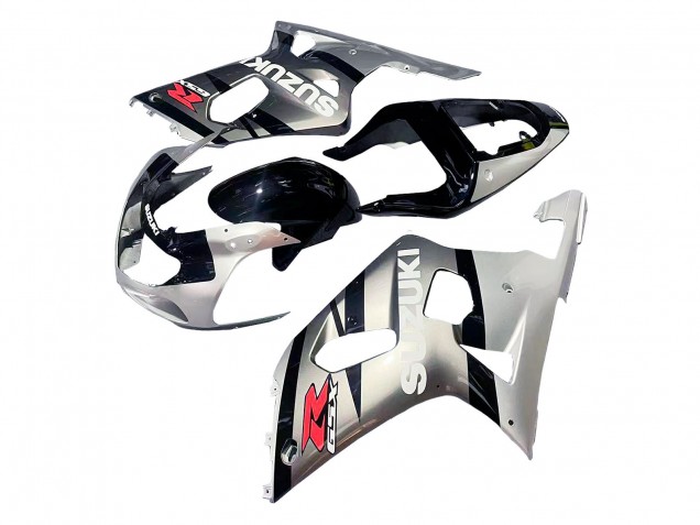2001-2003 Silver Glossy Black Red Suzuki GSXR 600 / GSXR 750 Motorcycle Fairing