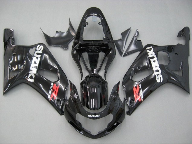 2001-2003 Glossy Black Red White Suzuki GSXR 600 / GSXR 750 Motorcycle Fairings