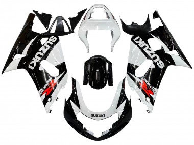 2001-2003 White Glossy Black Red Suzuki GSXR 600 / GSXR 750 Motorcycle Fairings