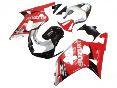 2001-2003 Red White Glossy Black Suzuki GSXR 600 / GSXR 750 Motorcycle Fairing