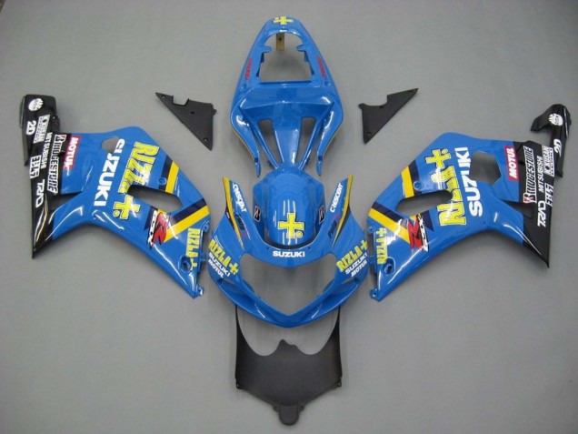 2001-2003 Blue Yellow Black Motul Rizla Suzuki GSXR 600 / GSXR 750 Motorcycle Fairings