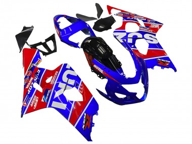 2004-2005 Blue Red Black Motul Dunlop Suzuki GSXR 600 / GSXR 750 Motorcycle Fairings