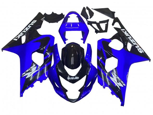 2004-2005 Blue Black White Decal Suzuki GSXR 600 / GSXR 750 Motorcycle Fairings