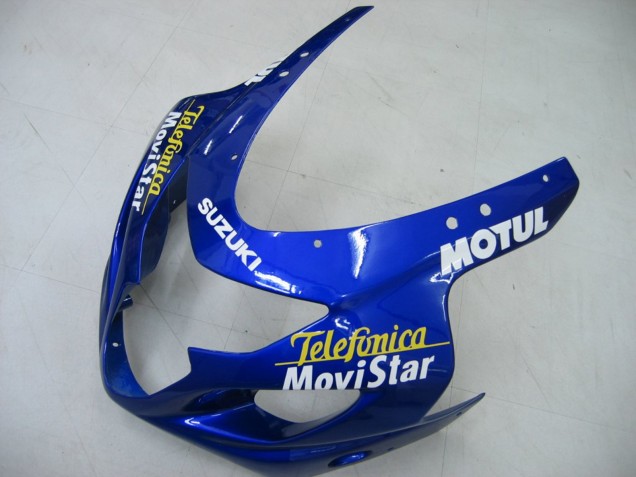 2004-2005 Blue White Yellow Green Telefumia Motul MoviStar Suzuki GSXR 600 / GSXR 750 Motorcycle Fairings