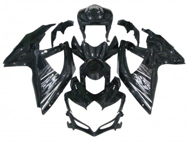 2006-2007 Glossy Black Grey White Suzuki GSXR 600 / GSXR 750 Motorcycle Fairings