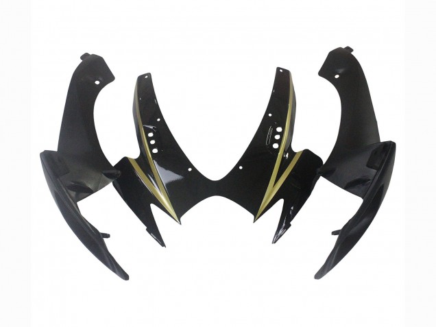 2006-2007 Glossy Black Gold Stripe Suzuki GSXR 600 / GSXR 750 Motorcycle Fairings