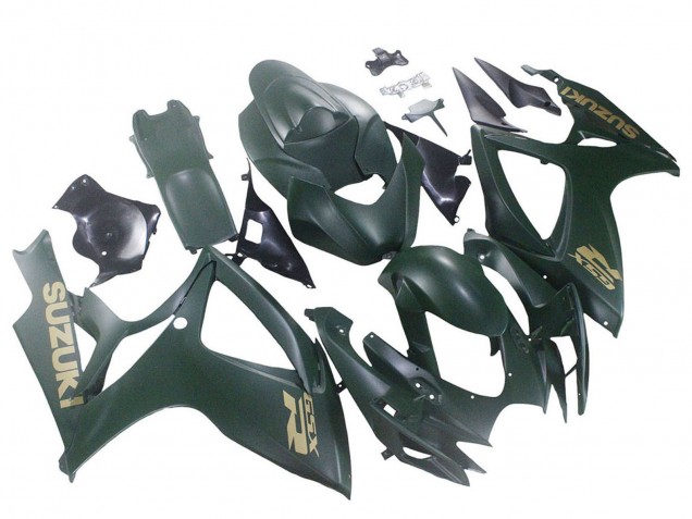 2006-2007 Matte Army Green Suzuki GSXR 600 / GSXR 750 Motorcycle Fairings