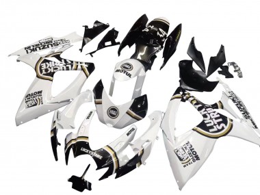 2006-2007 White Black Lucky Strike Motul Suzuki GSXR 600 / GSXR 750 Motorcycle Fairings