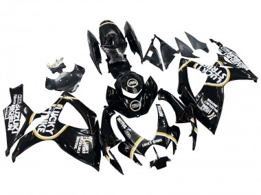 2006-2007 Glossy Black White Motul Lucky Strike Suzuki GSXR 600 / GSXR 750 Motorcycle Fairings