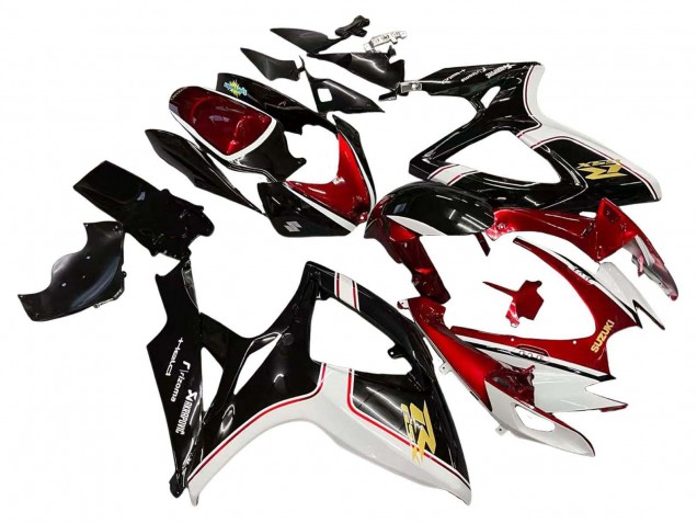 2006-2007 Red White Black Yellow Suzuki GSXR 600 / GSXR 750 Motorcycle Fairings