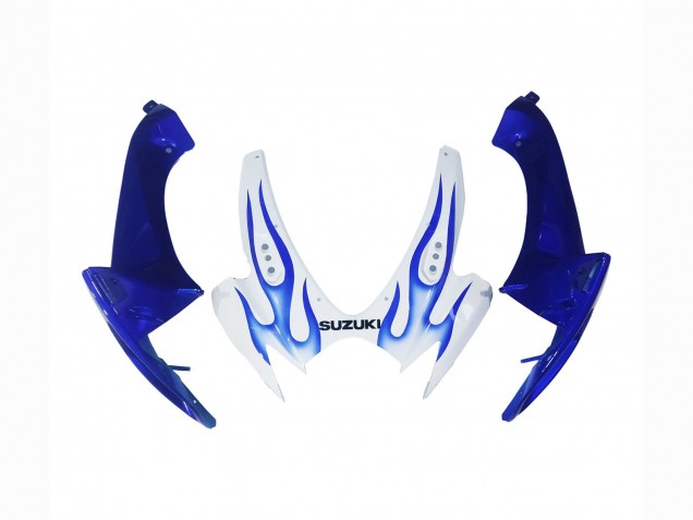 2006-2007 White Blue Flame Suzuki GSXR 600 / GSXR 750 Motorcycle Fairings