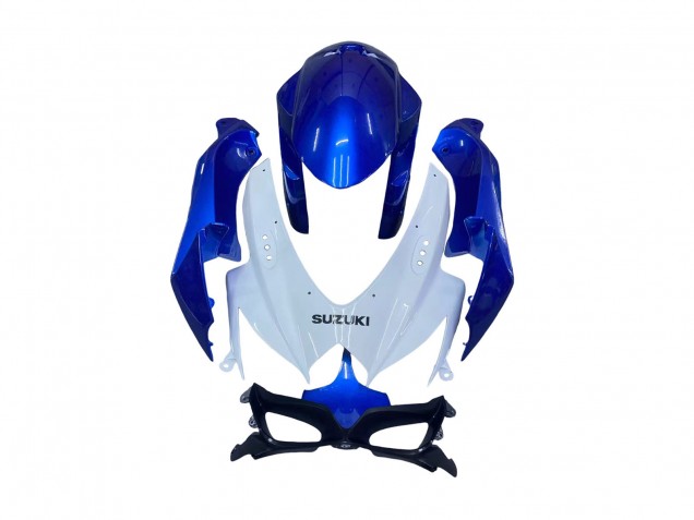 2008-2010 Blue White Red Suzuki GSXR 600 / GSXR 750 Motorcycle Fairing Kits