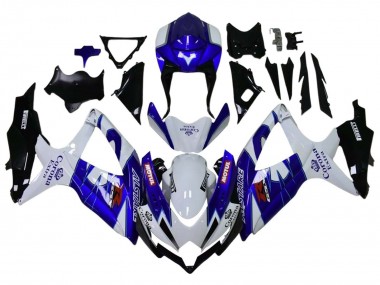 2008-2010 White Blue Matte Black Red Motul Suzuki GSXR 600 / GSXR 750 Motorcycle Fairings