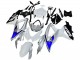 2008-2010 White Silver Blue Black Suzuki GSXR 600 / GSXR 750 Motorcycle Fairings