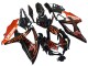 2008-2010 Glossy Black Orange Flame Suzuki GSXR 600 / GSXR 750 Motorcycle Fairings