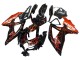 2008-2010 Glossy Black Orange Flame Suzuki GSXR 600 / GSXR 750 Motorcycle Fairings