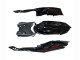2008-2010 Glossy Black Orange Flame Suzuki GSXR 600 / GSXR 750 Motorcycle Fairings