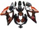 2008-2010 Glossy Black Orange Flame Suzuki GSXR 600 / GSXR 750 Motorcycle Fairings