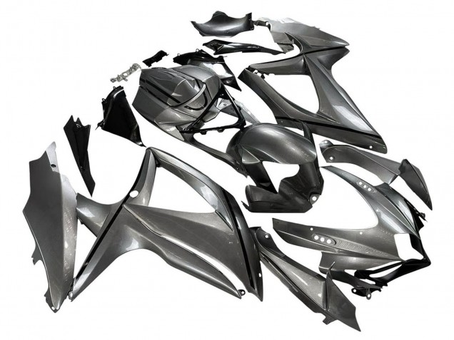 2008-2010 Matte Grey Black Suzuki GSXR 600 / GSXR 750 Motorcycle Fairings