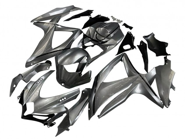 2008-2010 Matte Grey Black Suzuki GSXR 600 / GSXR 750 Motorcycle Fairings