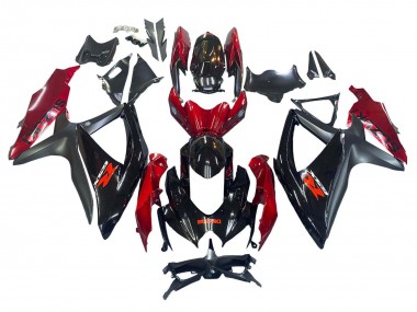 2008-2010 Red Glossy Black Suzuki GSXR 600 / GSXR 750 Motorcycle Fairing