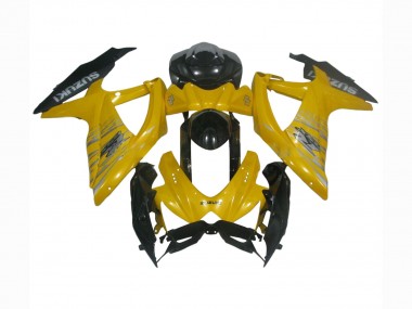 2008-2010 Yellow Glossy Black Suzuki GSXR 600 / GSXR 750 Motorcycle Fairings