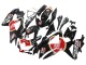 2008-2010 Glossy Black Red White Motul Lucky Strike Suzuki GSXR 600 / GSXR 750 Motorcycle Fairings