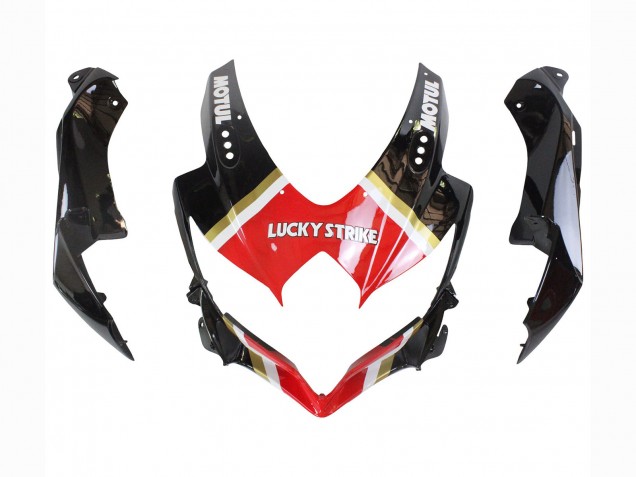2008-2010 Glossy Black Red White Motul Lucky Strike Suzuki GSXR 600 / GSXR 750 Motorcycle Fairings