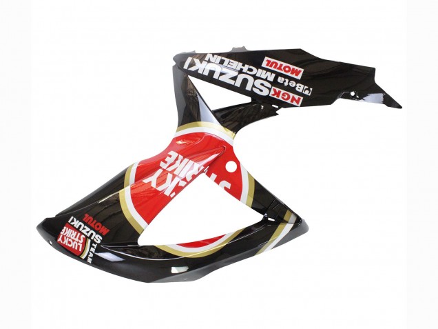 2008-2010 Glossy Black Red White Motul Lucky Strike Suzuki GSXR 600 / GSXR 750 Motorcycle Fairings