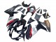 2011-2024 Glossy Black Forged Carbon Fiber Silver Red Suzuki GSXR 600 / GSXR 750 Motorcycle Fairings