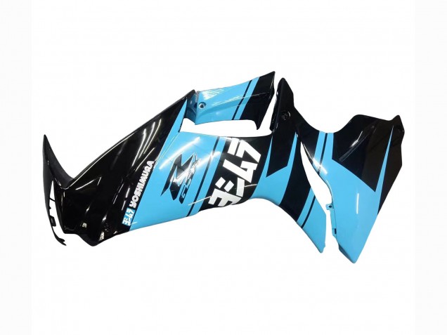 2011-2024 Glossy Black Light Blue Suzuki GSXR 600 / GSXR 750 Motorcycle Fairings