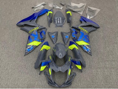 2011-2024 Dark Nardo Grey Blue Fluorescent Yellow Suzuki GSXR 600 / GSXR 750 Motorcycle Fairings