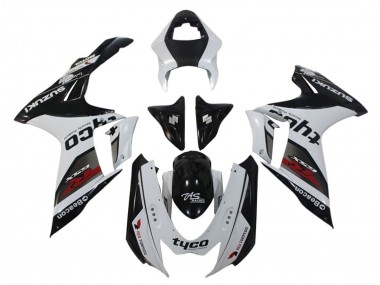 2011-2024 White Black Tyco Beacon Suzuki GSXR 600 / GSXR 750 Motorcycle Fairings