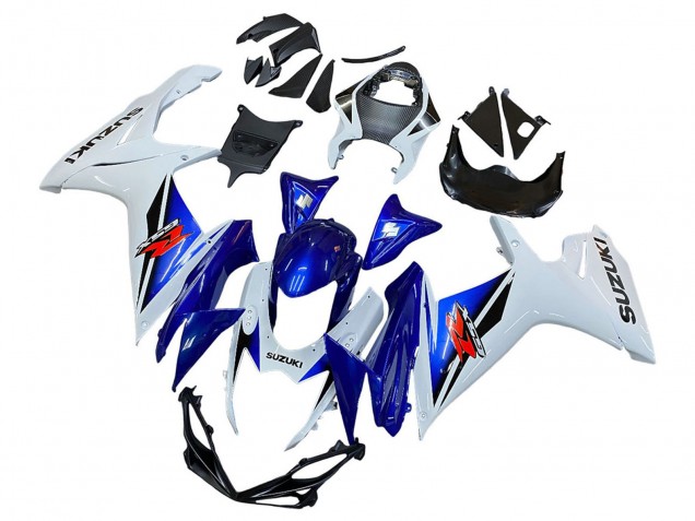 2011-2024 White Blue Red Suzuki GSXR 600 / GSXR 750 Motorcycle Fairing